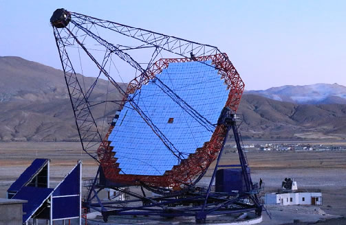 MACE TELESCOPE: 21m diameter, 230 Tons structure consisting of 356 numbers of  Mirror Panels and 1088 PMT pixel based imaging camera for 