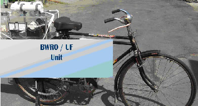Bicycle mounted brackish water reverse osmosis (BWRO) system